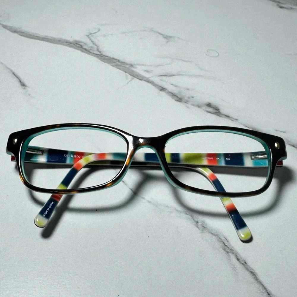 Kate Spade Lucyann 0X77 Tortoise Turquoise Striped Eyeglass Frames 135mm